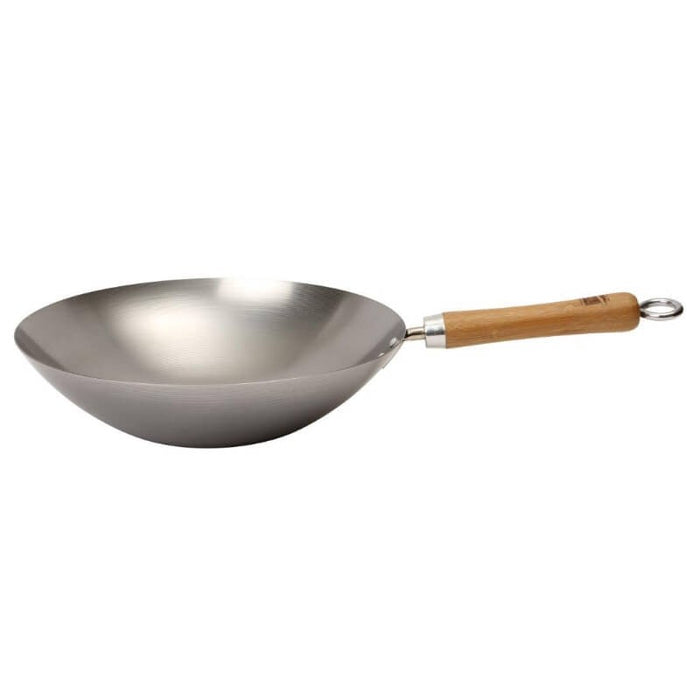 School of Wok 12"/30cm 'Wok Star' Non-Stick Carbon Steel Wok with Bamboo Handle