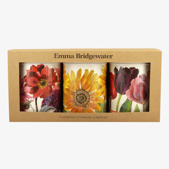 Emma Bridgewater Flowers Set of 3 Caddies