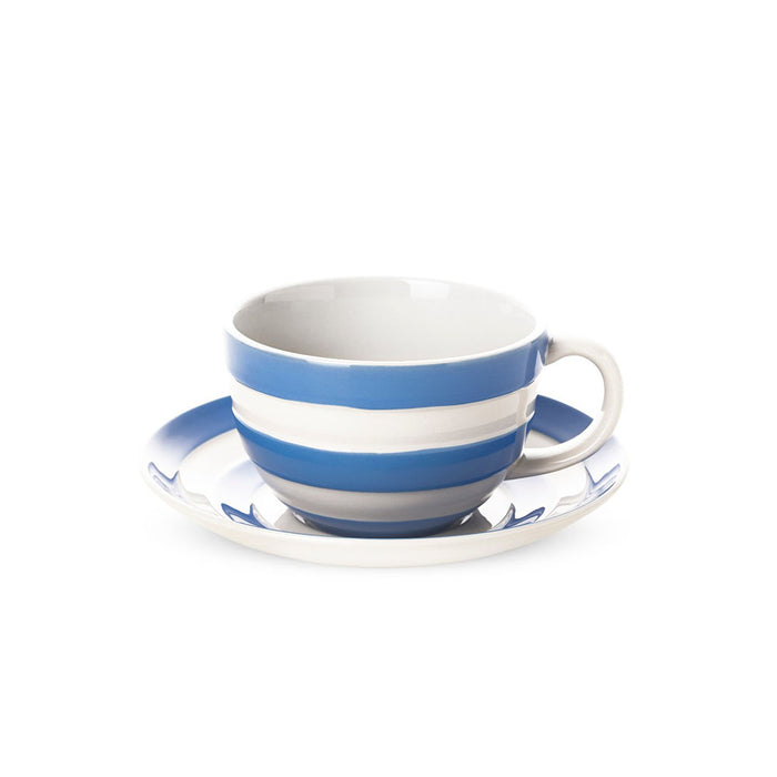Cornishware Blue Breakfast Cup and Saucer