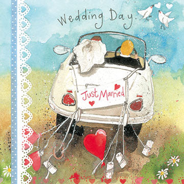 Alex Clark Wedding Day Car Card