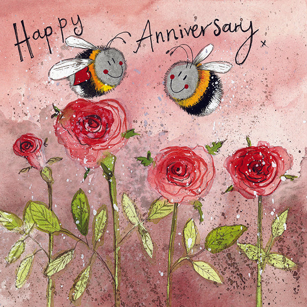 Alex Clark Bees & Roses Anniversary Card