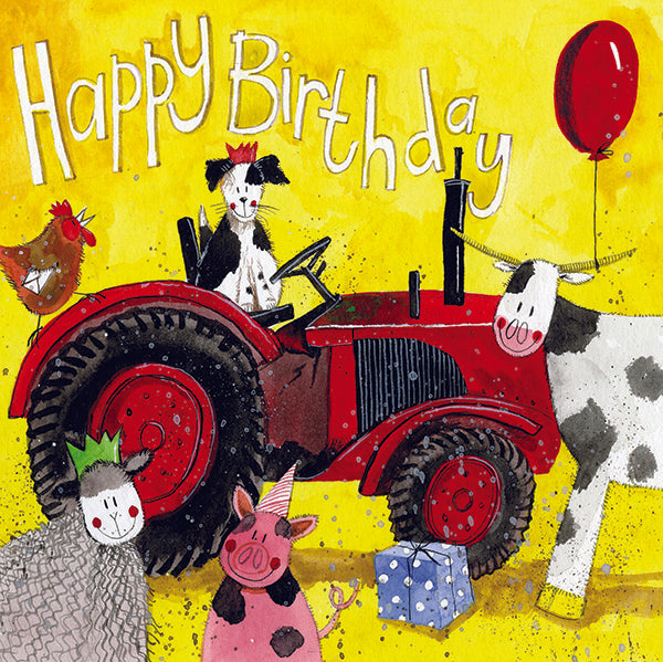 Alex Clark Tractor Party Birthday Card
