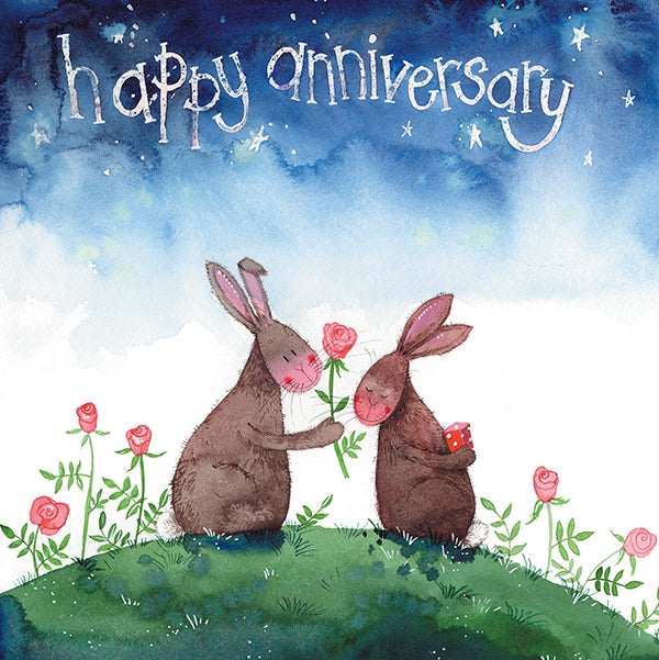 Alex Clark Anniversary Rabbits Card
