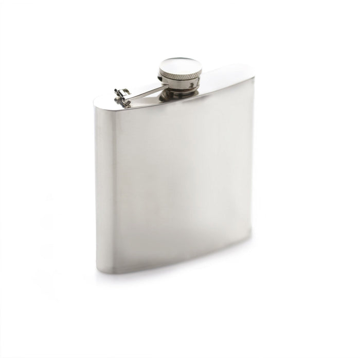 BarCraft Polished Stainless Steel Hip Flask