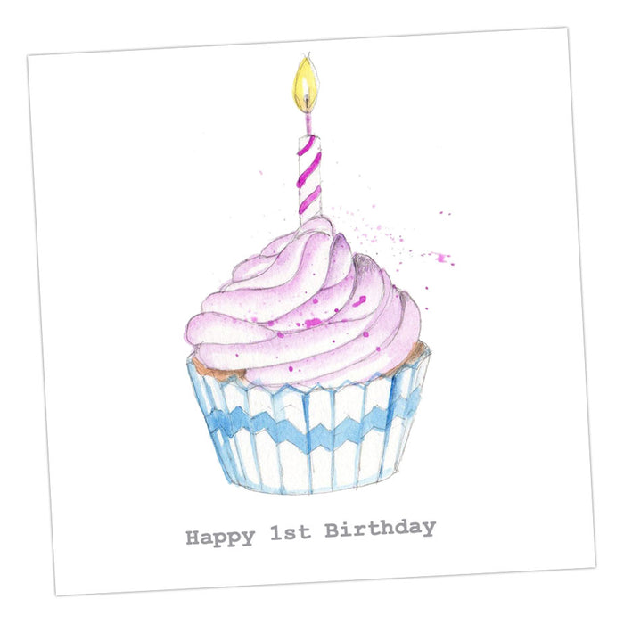 Crumble & Core Cupcake 1st Birthday Card