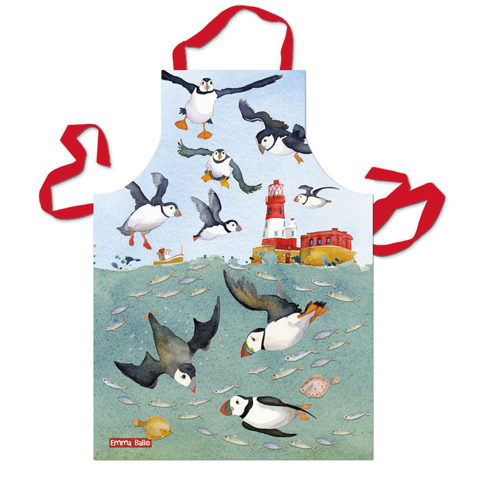 Emma Ball Diving Puffins Apron