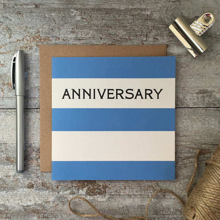 Corniche Stripes - Anniversary Card