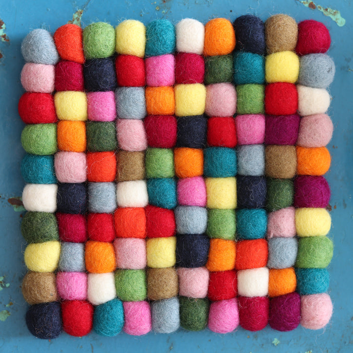 Funky Yak Multicoloured Square Trivet