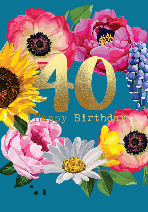Sarah Kelleher Happy 40th Birthday Card