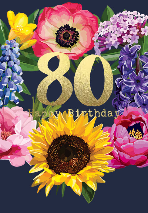 Sarah Kelleher Happy 80th Birthday Card