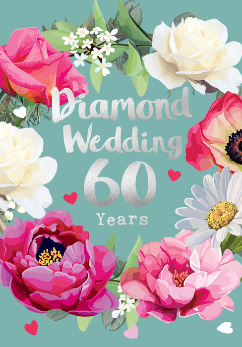 Sarah Kelleher Diamond Wedding Anniversary Card