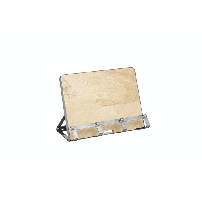KitchenCraft Industrial Kitchen Metal / Wooden Cookbook Stand & Tablet Holder