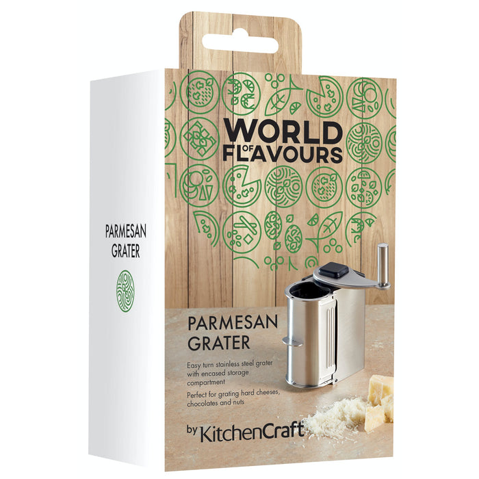 KitchenCraft World of Flavours Italian Stainless Steel Parmesan Grater