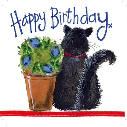 Alex Clark Puss & Pot Birthday Card