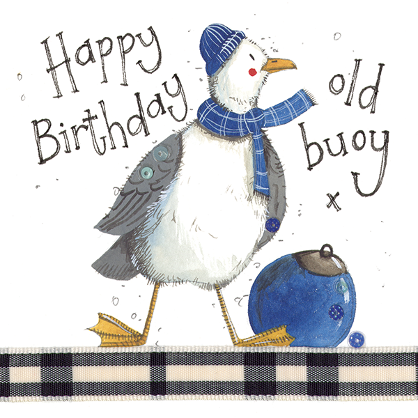 Alex Clark Old Buoy Bird Birthday Card
