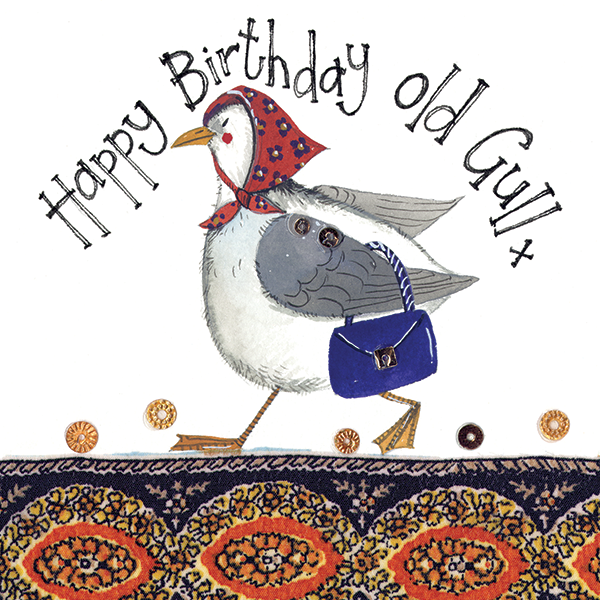 Alex Clark Old Gull Bird Birthday Card