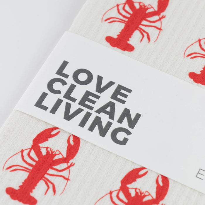 Eco Dishcloth - Red Lobster & Seaweed
