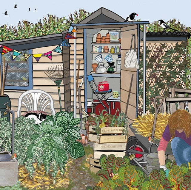 Allotment Time Greetings Card
