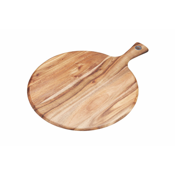 KitchenCraft Acacia Wood Round Serving Paddle Board