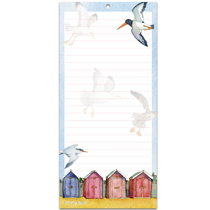 Emma Ball Beach Huts & Gulls Magnetic Notepad