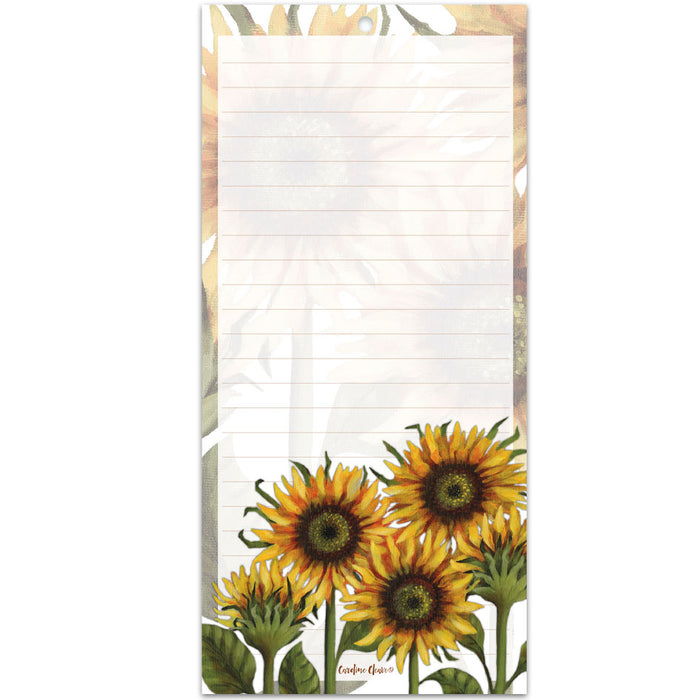 Emma Ball Sunflower Magnetic Notepad
