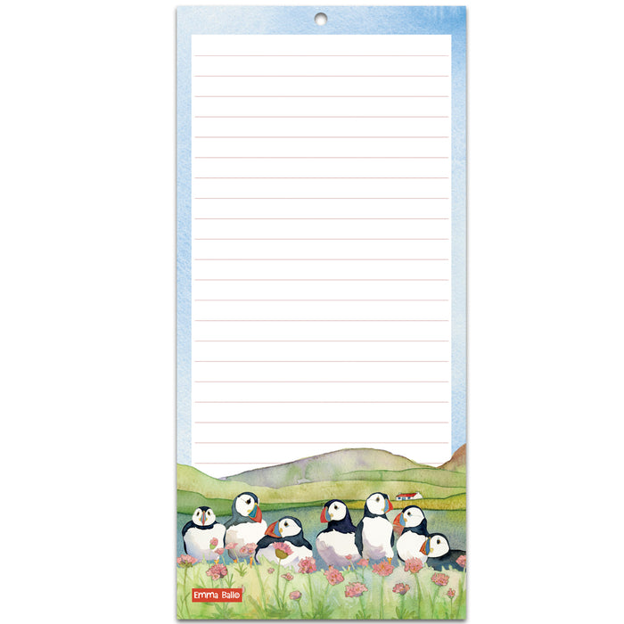 Emma Ball Sea Thrift Puffins Magnetic Notepad