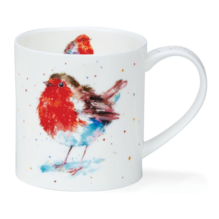 Dunoon Orkney Fluffy Feathers Robin Mug