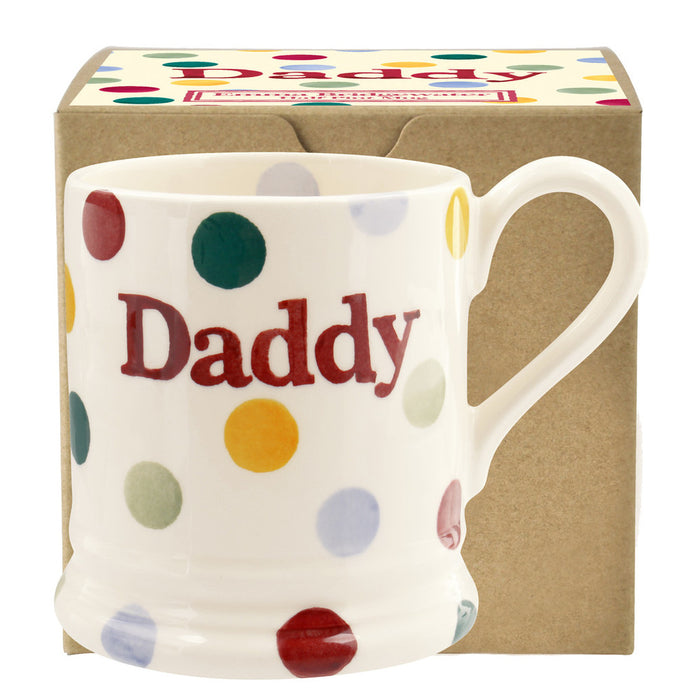 Emma Bridgewater Polka Dot 'Daddy' Half Pint Mug