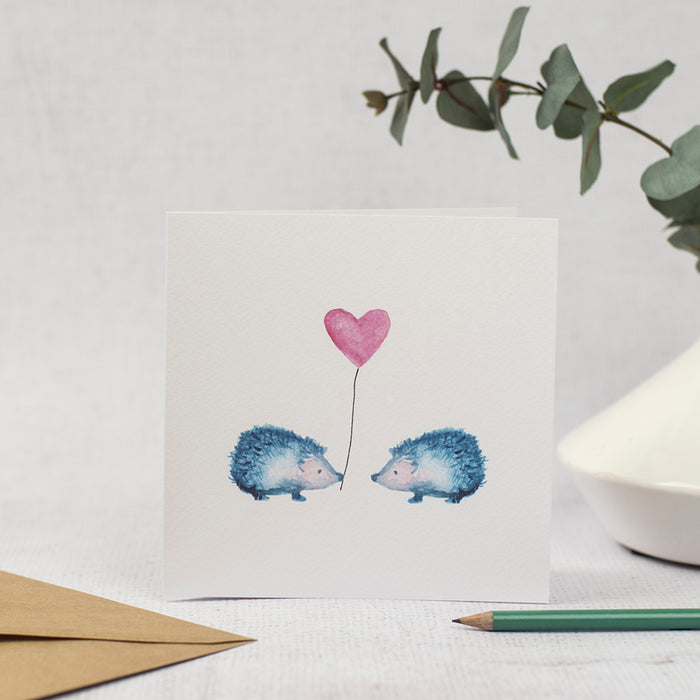 Rebecca Pitcher Hedgehogs and Heart Card