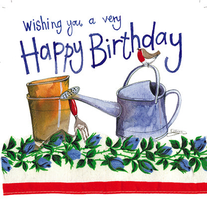 Alex Clark Watering Can Happy Birthday Card
