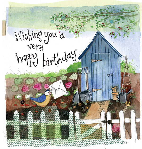 Alex Clark Garden Hut Birthday Card