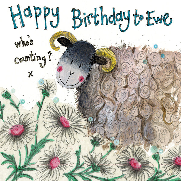 Alex Clark Counting Sheep Birthday Card