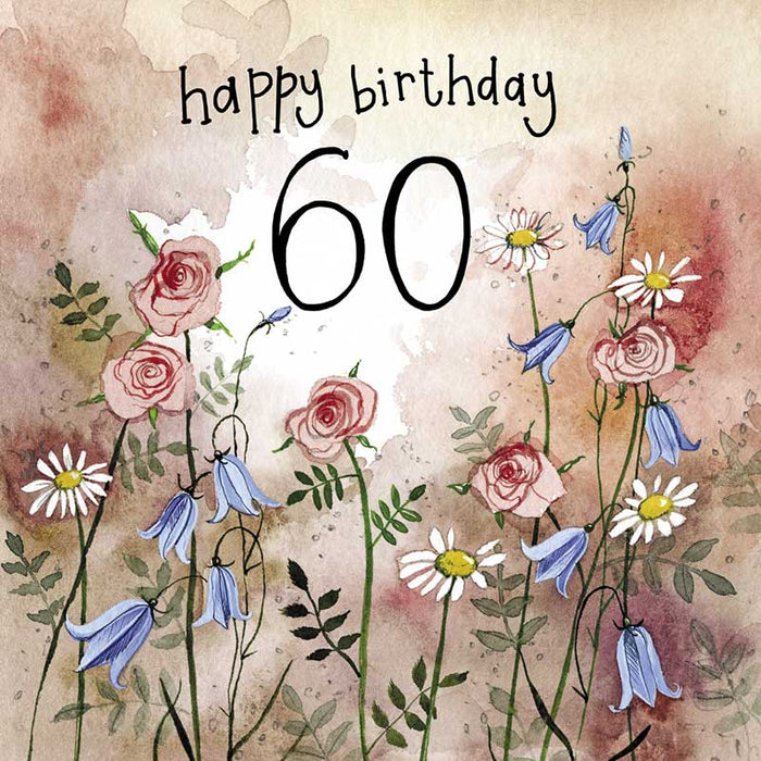Alex Clark Sunshine 60th Birthday Meadows Card
