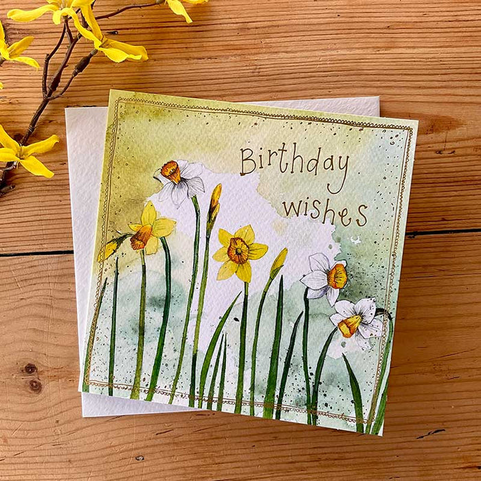 Alex Clark Birthday Wishes Narcissi Card