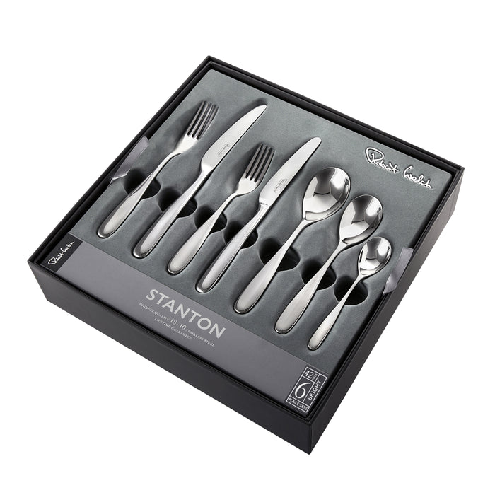 Robert Welch Stanton Bright Cutlery Set, 42 Piece for 6 People