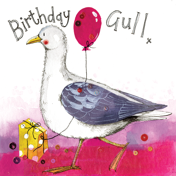 Alex Clark Birthday Gull Bird Card