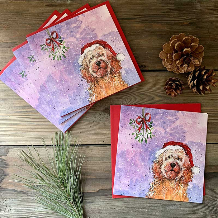 Alex Clark Christmas Cockapoo Dog Pack of 5 Cards