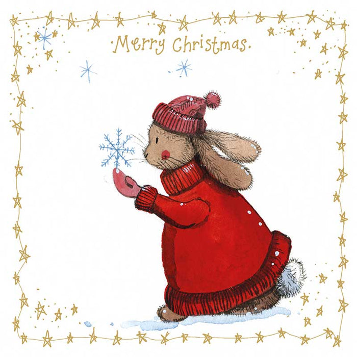 Alex Clark Rabbit and Snowflake Little Boxed Foiled Cards