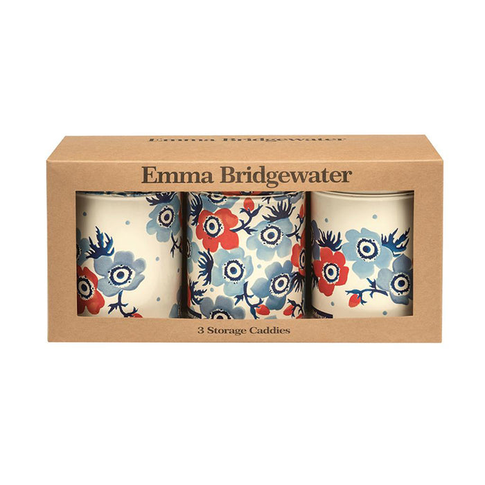 Emma Bridgewater Anemone Set of 3 Round Caddies
