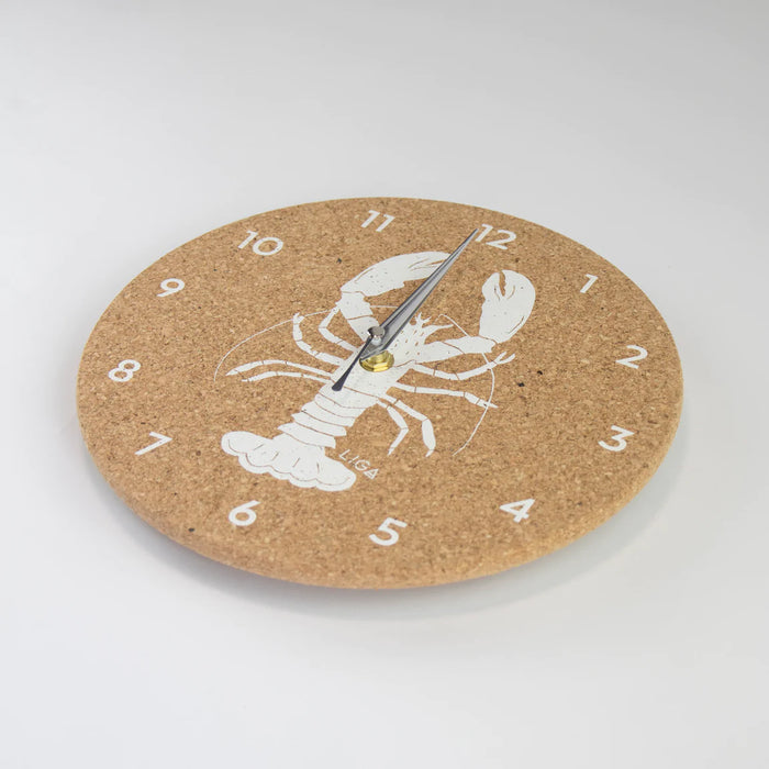 Liga White Lobster Cork Clock
